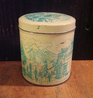 Vintage 1950s Whitman Swiss Butter Mints Tin Alpine Scene Whitmans 