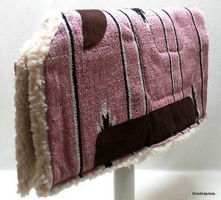 Pink Sierra Double Weave Cutback with Fleece Underside Saddle Pad 