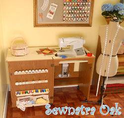 Arrow Sewing Machine Cabinet Sewnatra White Oak Black