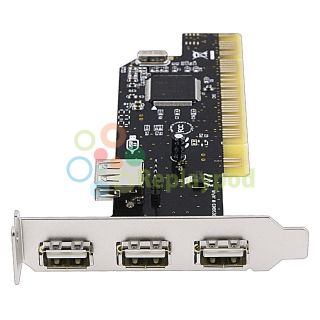 SYBA Low profile PCI USB 2.0 3+1Port Card SD LP NEC4U