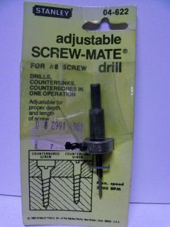 Stanley Screw Mate Drill Countersink 04 622 Boat Ship Builder Tool 
