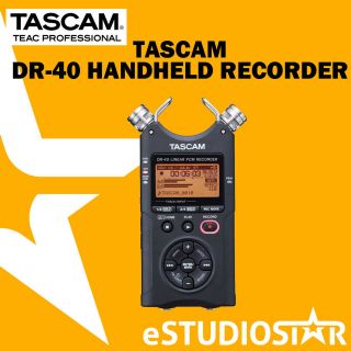 TASCAM DR 40 PORTABLE HANDHELD 4 TRACK RECORDER w/ 2GB SD CARD DR40 