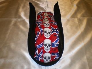 Harley Toms Confederate Robo Skulls Doo Rag Chef Hat Do Rag Skullcap 