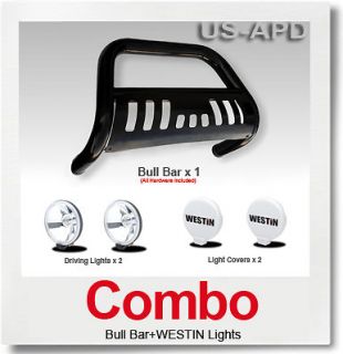 Combo06 08 Audi Q7 Bull Bar Black+Westin Light (Fits Audi)