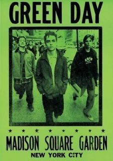 Green Day New York Vintage Concert Excellent Quality Repro Poster