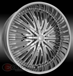 20 inch 20x8.5 ELR18 chrome wheels rims 5x112 +35