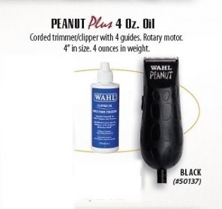 WAHL PROFESSIONAL PEANUT CLIPPER/TRIMMER+ 4 OZ. OIL  BLACK   SPECIAL 