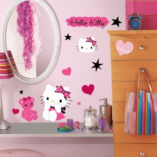  HELLO KITTY COUTURE WALL DECALS Girls Bedroom Stickers Pink Room Decor