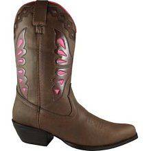 NEW Ladies Smoky Mountain Boots Western Boot Brown with Pink 