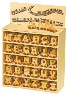 NEW!! Alphabet Name Trains, Wooden Railway Name Train Letters, any 