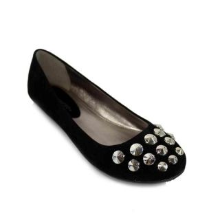 Womens Studded Ballet Flats Faux Suede Round toe Spike City Classified 