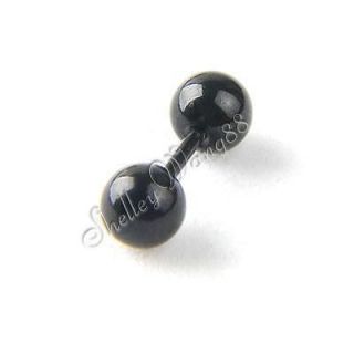 black ball men earrings
