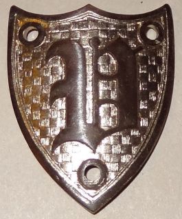 Letter V Vintage Monogram Junior Radiator Cap Badge Emblem Initial 