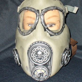   Gas Mask Goggles Glasses sci fi cyber Rave sci fi biker face mask