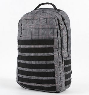 Hurley Oxford Plaid Backpack Laptop Bag Plaid School NEW
