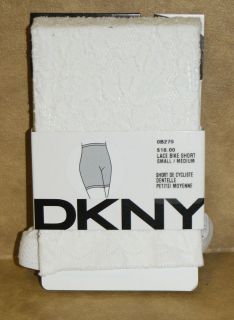 DKNY LACE BIKE SHORTS OB279 NIP WHITE