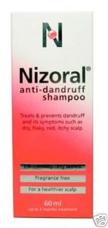 Nizoral Anti Dandruff Shampoo Fragrance Free 60ml