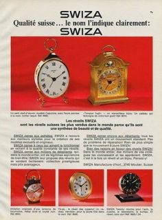 1968 Swiza Clock Company Moutier Switzerland 1968 Swiss Ad Suisse 