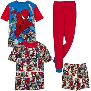 Boys Size 4 SPIDER MAN PJS ~ Pajamas 2 Sets for ALL SEASONS ~NEW