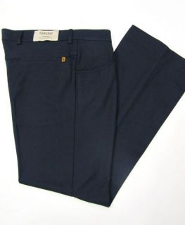 Farah Vintage 80s Hopsack Mills Slacks Trousers Navy Blue W30 W40