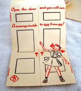 1950s Unique Brownie Girl Scout Stationery All in One, Unique 