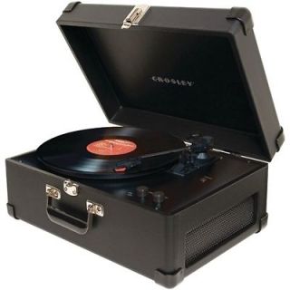  Turntable   BLACK (CR49 BK) portable suitcase record player NEW