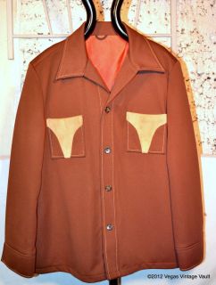   Polyester Knit 70s Leisure Disco Suit Jacket Sport Coat Men S