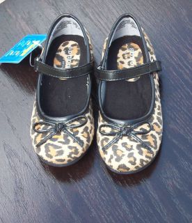 Leopard Print Mary Jane Style Shoes Toddler Sizes 8, 8, 9 NEW Velcro 