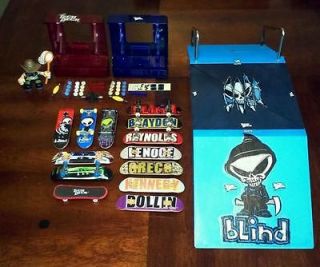 Tech Deck LOT Finger Skateboards Ramp Stairs Display Stands Dude 