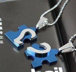SF03 I Miss You Love Letter Pendants 925 Silver Wedding Couple 