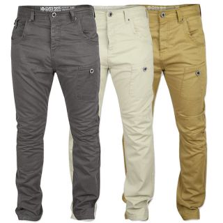 Crosshatch Ged Straight Leg Seamed Chino Jeans Mens Waist Size W28 