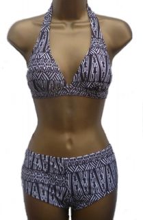 Ladies Halter Neck Aztec Bikini Set Size 14   24 New Plus Swimwear 