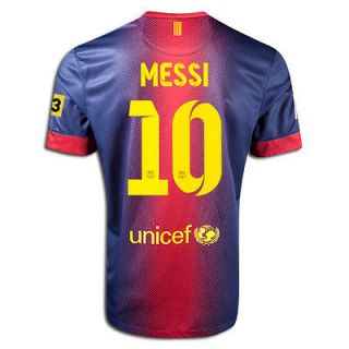   FC BARCELONA MESSI YOUTH HOME JERSEY 2012/13 FIFA BADGE & TV3 LOGO
