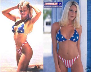 Stars & Stripes USA Flag Brazil Bikini Size S M L NEW