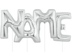 Giant 40 Silver Foil Helium Balloon Letter   All Letters Available