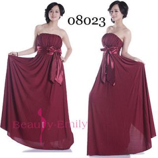 Sexy Strapless Red Long Evening Dress Party Gown Prom Fashion Dress 
