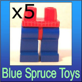 j066 LEGO Spiderman Blue Legs w/ Red Hips & Webbing x5 NEW