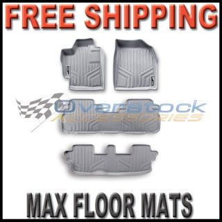 2011 2012 Toyota Sienna MAXFLOORMAT Floor Mats Full Set 3 Rows Gray 