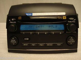 05 09 TOYOTA Sienna XLE Radio JBL Stereo 6 Disc Changer MP3 CD Player 