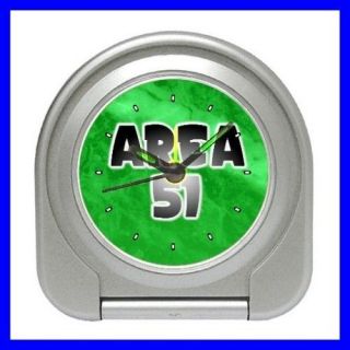 Desk Clock AREA 51 UFO Secret Military Scientists Alarm (11828510)