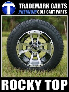 NEW 10x7 Storm Trooper Golf Cart Wheels and Low Profile Tires