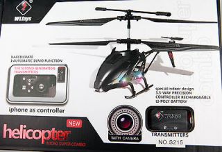RC HELICOPTER WITH VIDEO CAMERA IPHONE IPOD TOUCH ANDROID REMOTE 