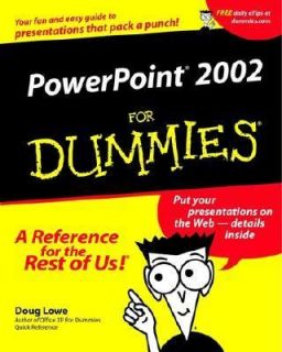PowerPoint 2002 for Dummies by Doug Lowe 2001, Paperback