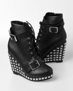 Abbey Dawn X Iron Fist Avril Lavigne Hell Yeah Wedge Studded Booties