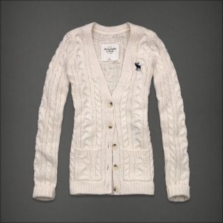 Abercrombie & Fitch Women Cream Cardigan Sweater Ashton XS NWT