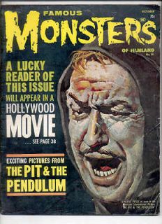 FAMOUS MONSTERS OF FILMLAND 14 ,VG (Oct. 1961; Basil Gogos Vincent 