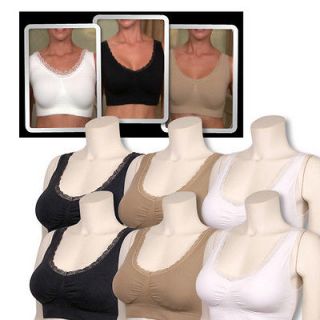 New Deluxe Padded Slim N lift Aire Bra w/ Removable Pads Pack of 6 