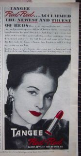 1941 Vintage TANGEE Red Red Lipstick Lips Cosmetic Ad