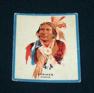 1933 Canadian Chewing Gum INDIANS Card No.50 STRIKER, *Scarce* 