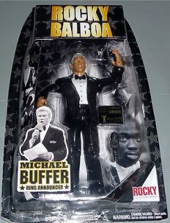 MICHAEL BUFFER Boxing Ring Announcer Jakks Action Figure Toy Rocky 